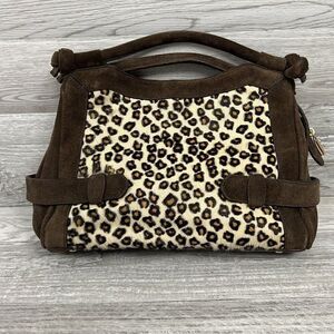NWT LA GIOE DI TOSCANA Limited Edition Brown Calf Hair Suede Leather Handbag